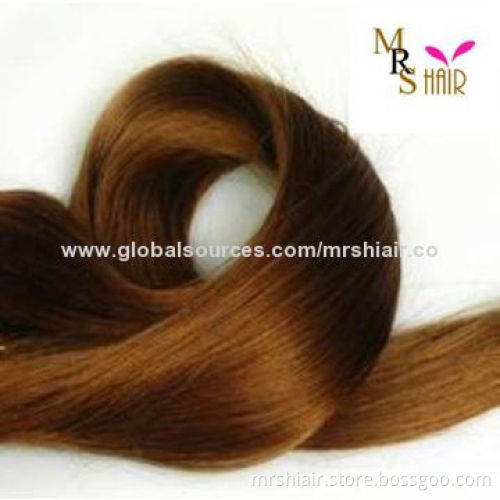 Full Head Clip-on, Brazilian Clip Ins Human Medium Brown Hair Extension. 7pcs/set